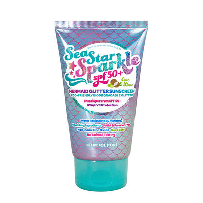 Sunshine & Glitter SeaStar Sparkle SPF50+ Mermaid Glitter Sunscreen in Coco Lime