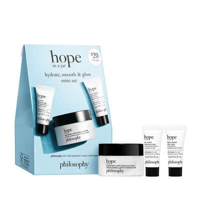 philosophy Hope in a Jar Hydrate, Smooth & Glow Mini Set