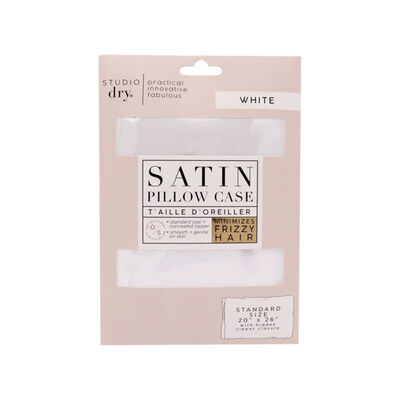 Studio Dry Satin Pillowcase - White